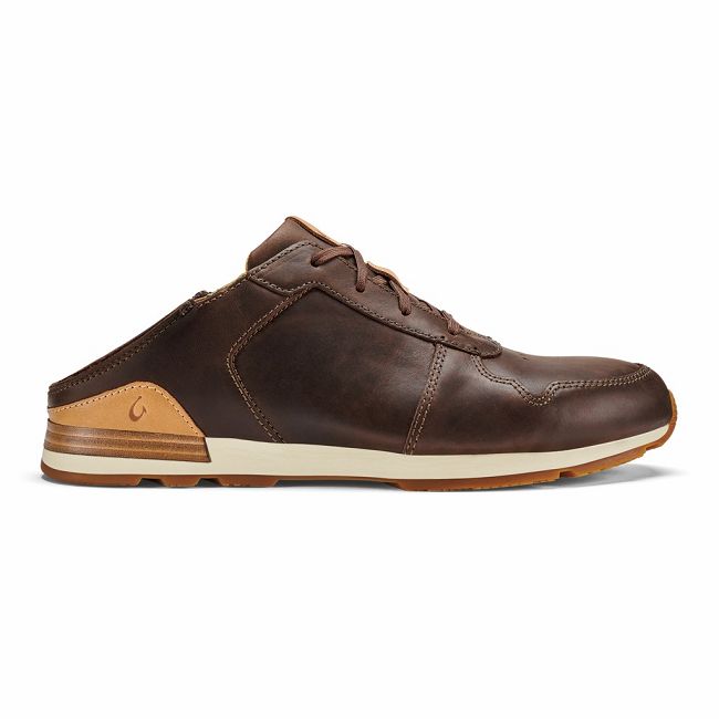 Olukai Men's Huaka I Li Sneaker - Dark Wood US754-928